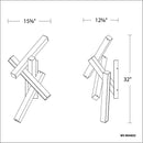Modern Forms WS-64832 Chaos 1-lt 32" Tall LED Interior Wall Sconces