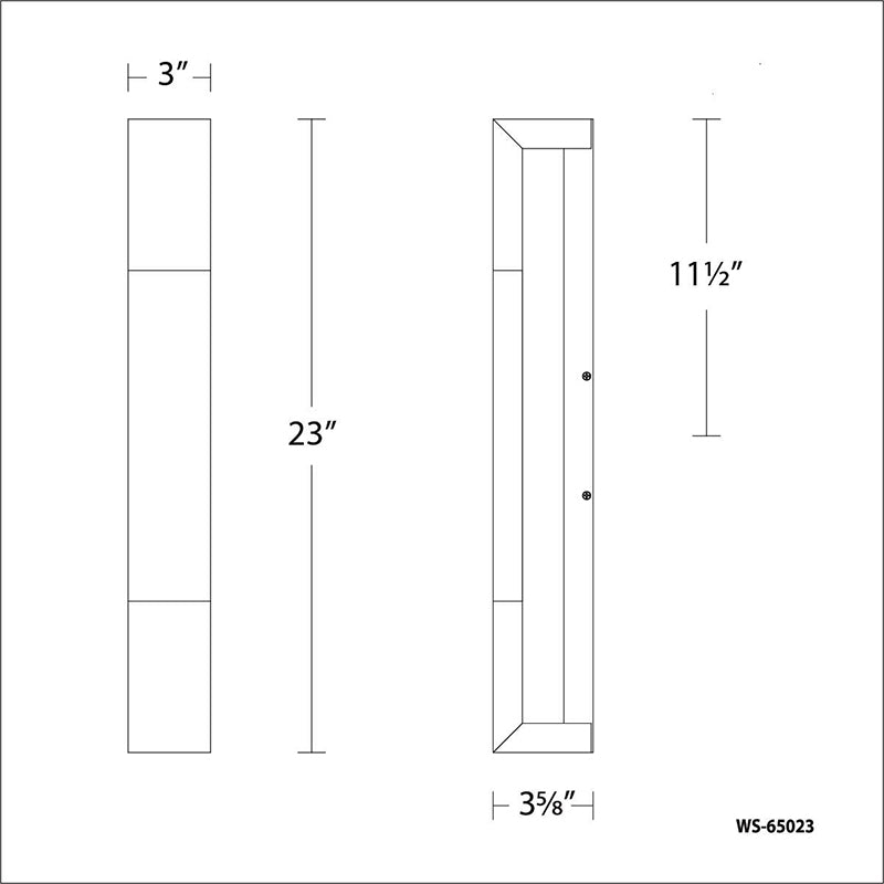 Modern Forms WS-65023 Ember 1-lt 23" Tall Bath Sconces