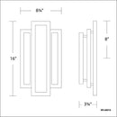 Modern Forms WS-66016 Fury 16" Tall LED Wall Sconces