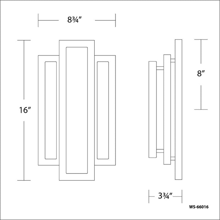 Modern Forms WS-66016 Fury 16" Tall LED Wall Sconces