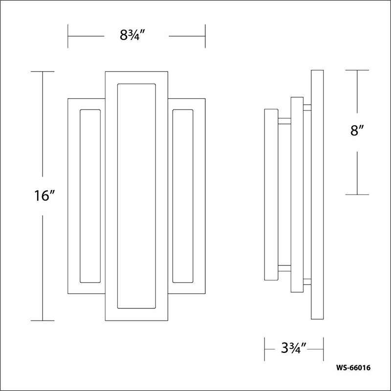 Modern Forms WS-66016 Fury 16" Tall LED Wall Sconces