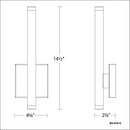 Modern Forms WS-67015 Burning Man 1-lt 15" Tall LED Wall Sconces