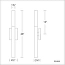 Modern Forms WS-68026 Minx 1-lt 26" Tall LED Wall Sconces