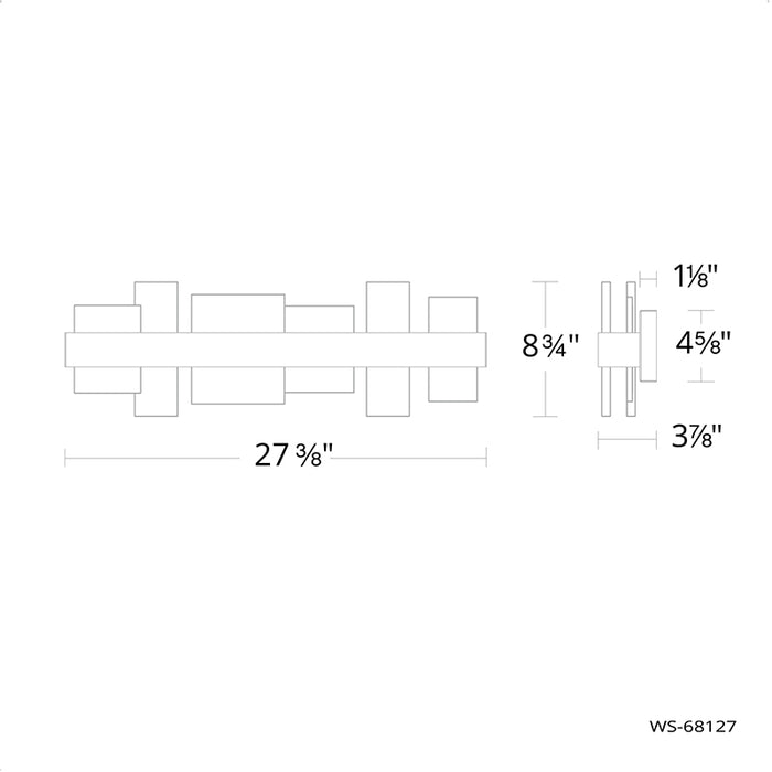 Modern Forms WS-68127 Acropolis 27" LED Vanity Light