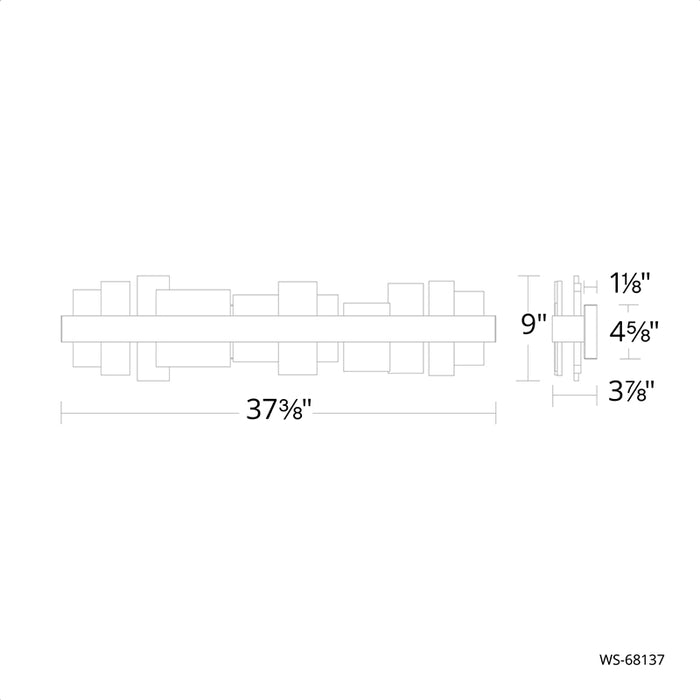 Modern Forms WS-68137 Acropolis 37" LED Vanity Light