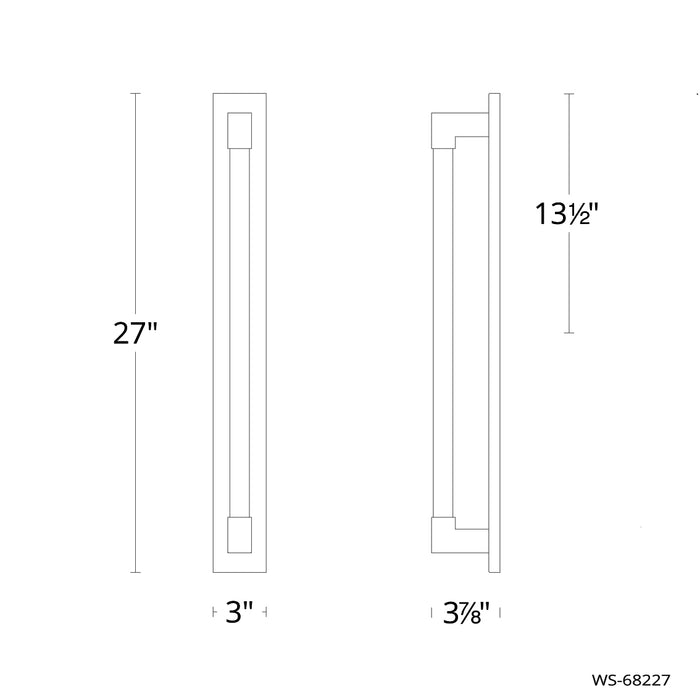 Modern Forms WS-68227 Barre 1-lt 27" Tall LED Bath