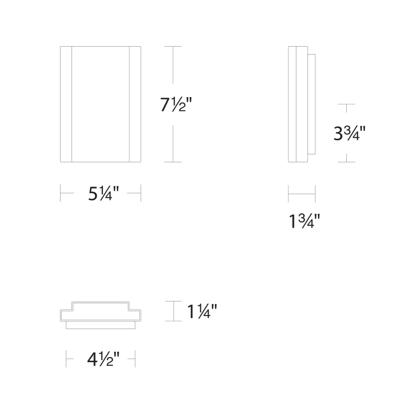 dweLED WS-81208 Layne 2-lt 8" Tall LED Wall Sconce