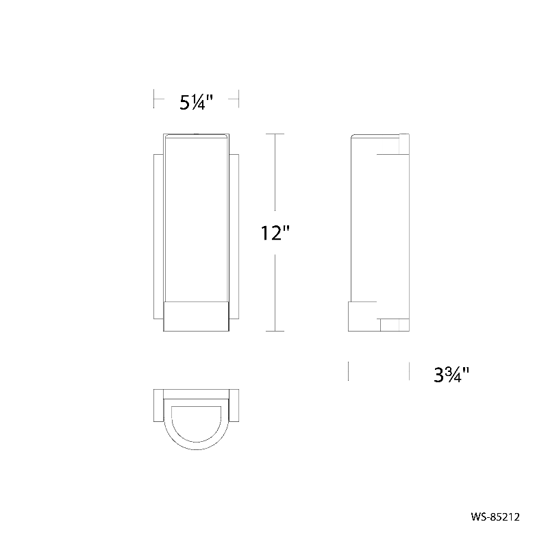 dweLED WS-85212 Blake 1-lt 12" Tall LED Wall Sconce, 3000K