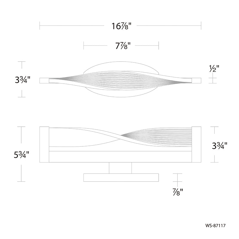 dweLED WS-87117 Wave 17" LED Vanity