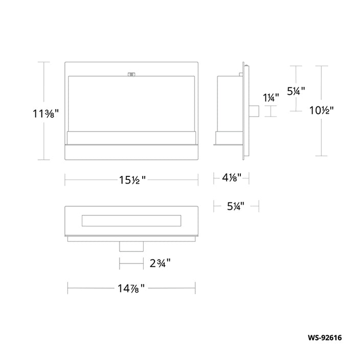 Modern Forms WS-92616 Lumnos 16" LED Wall Sconce