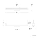 dweLED WS-93120 Spectre 20" LED Vanity