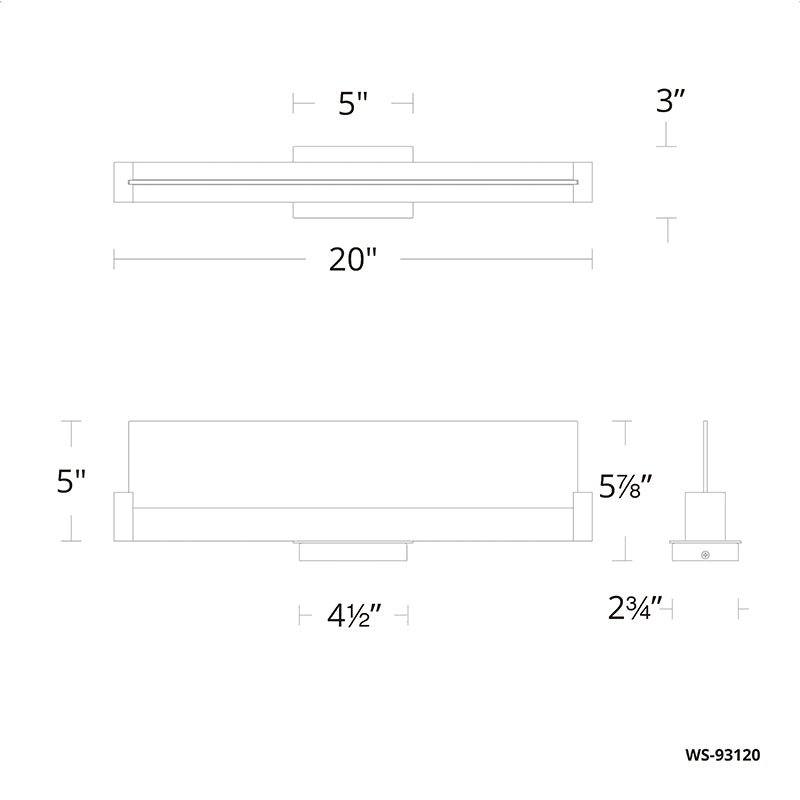 dweLED WS-93120 Spectre 20" LED Vanity