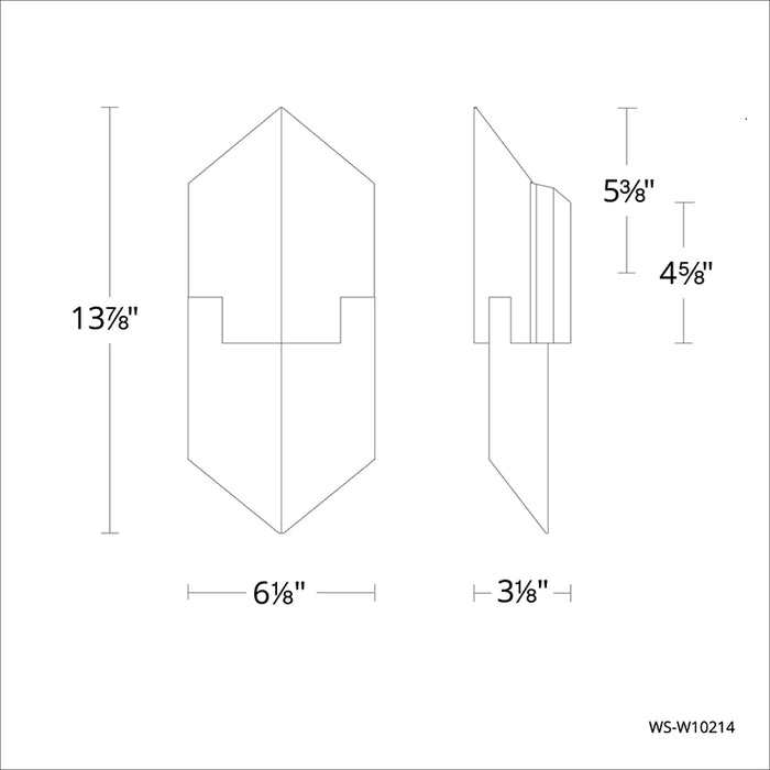 Modern Forms WS-W10214 Cupid 1-lt 14" Tall LED Outdoor Wall Sconce