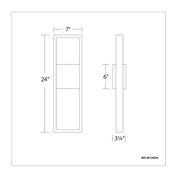 dweLED WS-W13924 Archetype 24" LED Outdoor Wall Sconce