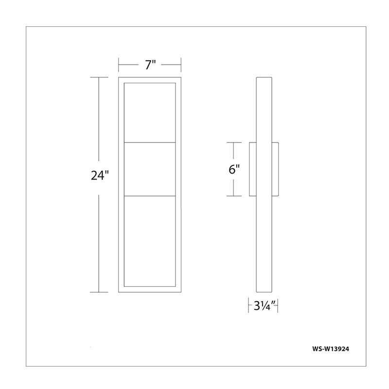 dweLED WS-W13924 Archetype 24" LED Outdoor Wall Sconce
