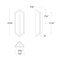 dweLED WS-W15216 Corte 1-lt 16" Tall LED Outdoor Wall Sconce
