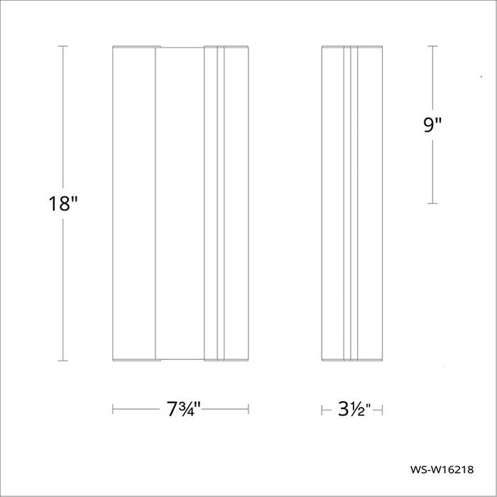 Modern Forms WS-W16218 Enigma 1-lt 18" Tall LED Outdoor Wall Sconce