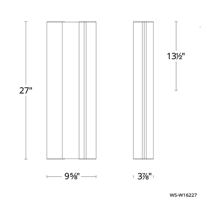 Modern Forms WS-W16227 Enigma 1-lt 27" Tall LED Outdoor Wall Sconce