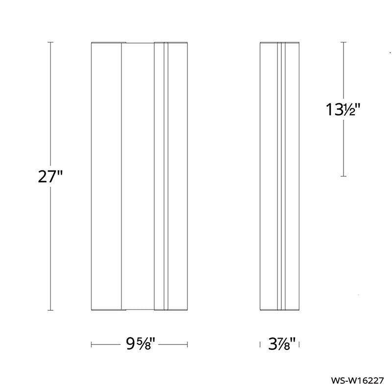 Modern Forms WS-W16227 Enigma 1-lt 27" Tall LED Outdoor Wall Sconce