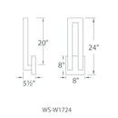 Modern Forms WS-W1724 Forq 24" Tall LED Outdoor Wall Light