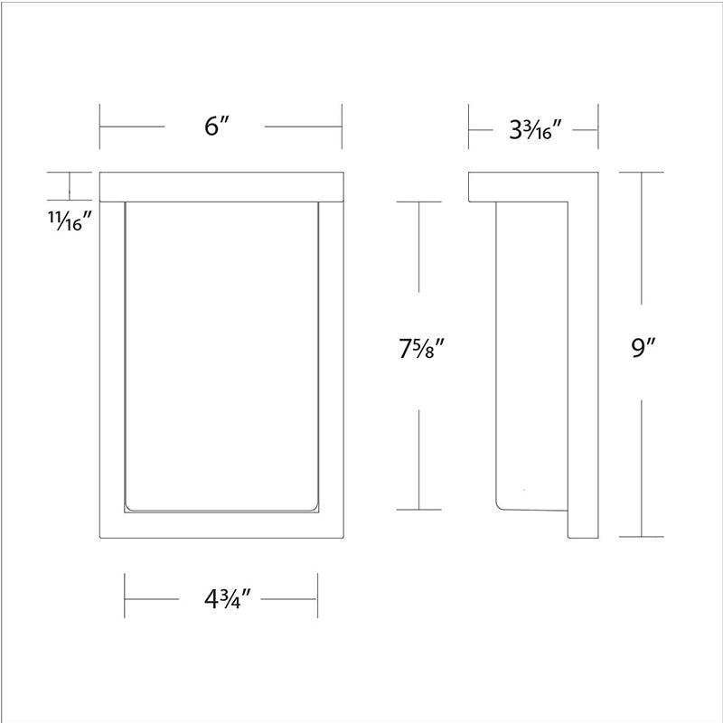 WAC WS-W190109 Vega 9" LED Wall Sconce
