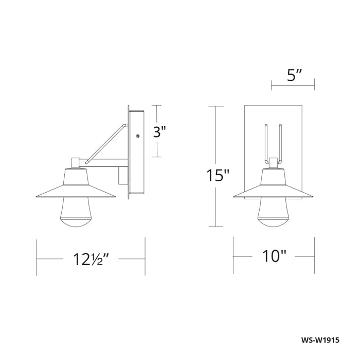 Modern Forms WS-W1915 Suspense 1-lt 15" Tall LED Outdoor Wall Light