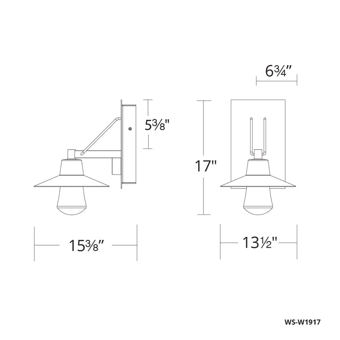 Modern Forms WS-W1917 Suspense 1-lt 17" Tall LED Outdoor Wall Light