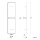 dweLED WS-W21122 Bandeau 22" Tall LED Outdoor Wall Sconce