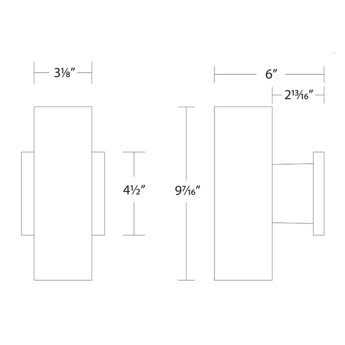 WAC WS-W220212 Cubix 9" Tall LED Wall Mount