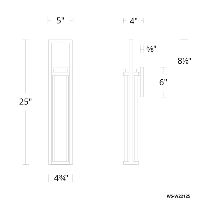 Modern Forms WS-W22125 Revere 25" Tall LED Outdoor Wall Light