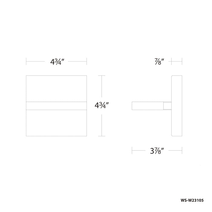 dweLED WS-W23105 Oslo 5" LED Outdoor Wall Sconce