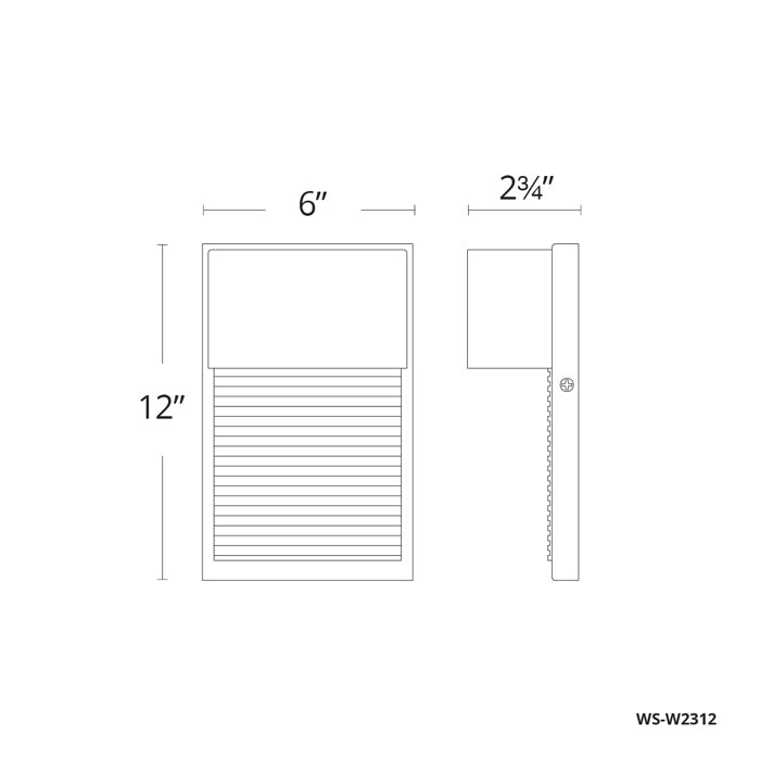 Modern Forms WS-W2312 Hiline 1-lt 12" Tall LED Outdoor Wall Light