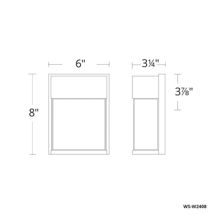 Modern Forms WS-W2408 Rain 1-lt 8" Tall LED Outdoor Wall Light
