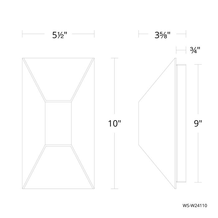 Modern Forms WS-W24110 Maglev 10" Tall LED Outdoor Wall Light