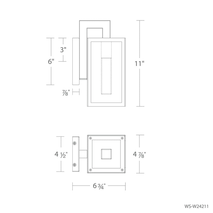 Modern Forms WS-W24211 Cambridge 1-lt 11" Tall LED Outdoor Wall Sconce