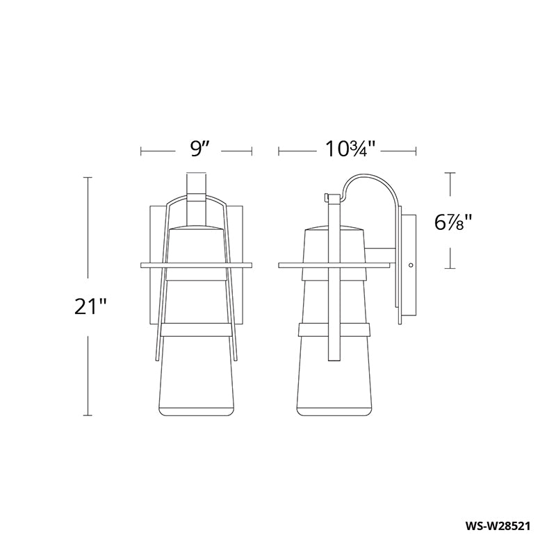 Modern Forms WS-W28521 Balthus 1-lt 21" LED Outdoor Wall Sconces