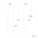 dweLED WS-W29118 Stag 18" Tall LED Outdoor Wall Sconce