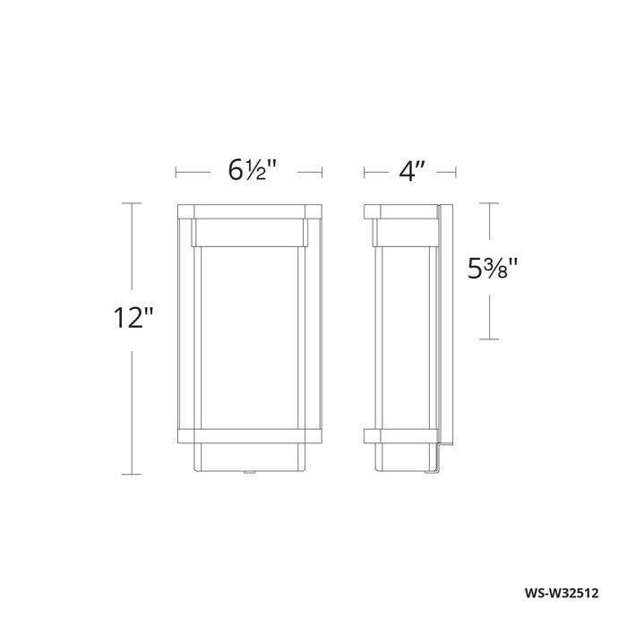 Modern Forms WS-W32512 Vitrine 1-lt 12" tall LED Outdoor Wall Light