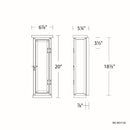 dweLED WS-W37120 Eliot 20" Tall LED Outdoor Wall Sconce