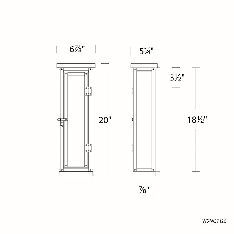 dweLED WS-W37120 Eliot 20" Tall LED Outdoor Wall Sconce