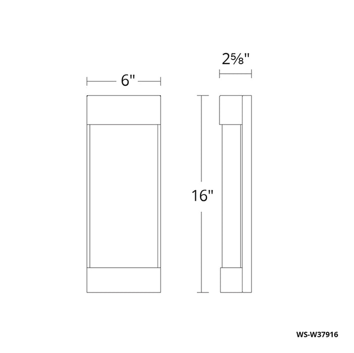 Modern Forms WS-W37916 Fathom 16" Tall LED Outdoor Wall Sconces