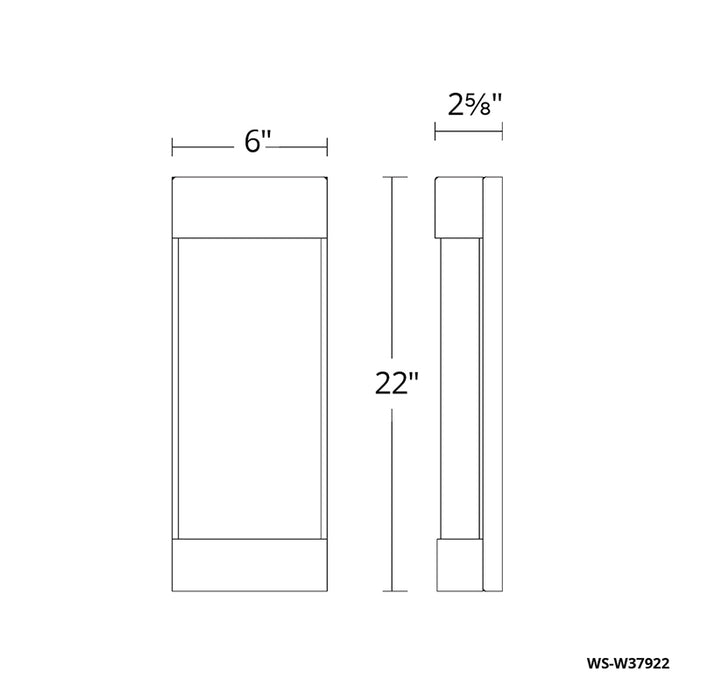 Modern Forms WS-W37922 Fathom 22" Tall LED Outdoor Wall Sconces