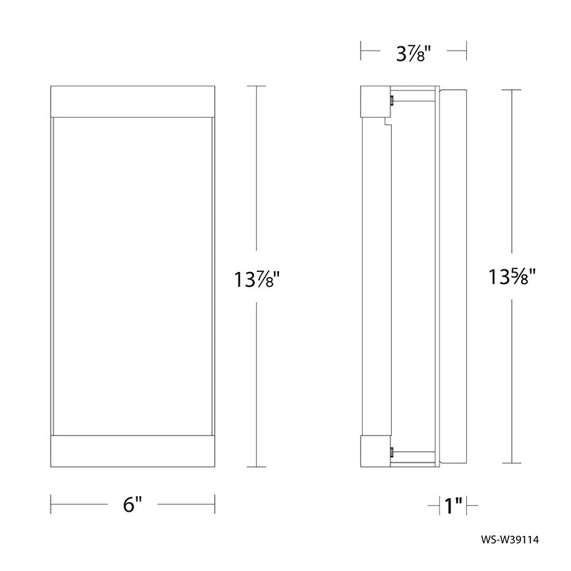 dweLED WS-W39114 Fusion 14" Tall LED Outdoor Wall Sconce
