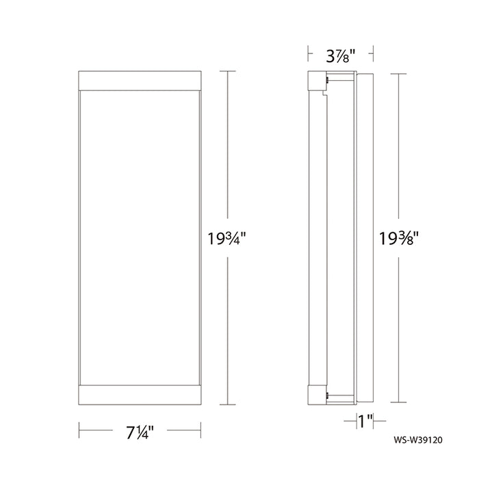 dweLED WS-W39120 Fusion 20" Tall LED Outdoor Wall Sconce