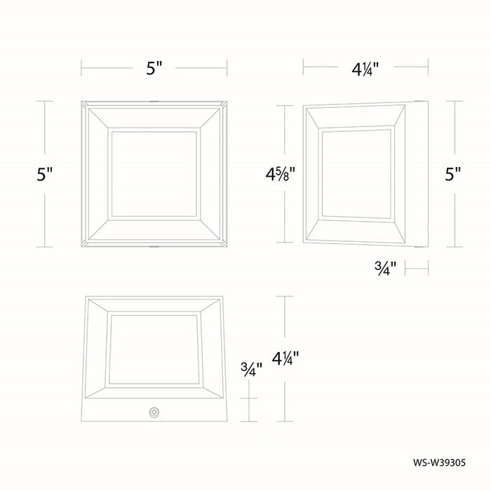 dweLED WS-W39305 Argo 1-lt 5" LED Outdoor Wall Sconce