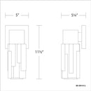 dweLED WS-W41012 Nord 12" Tall LED Outdoor Wall Sconce