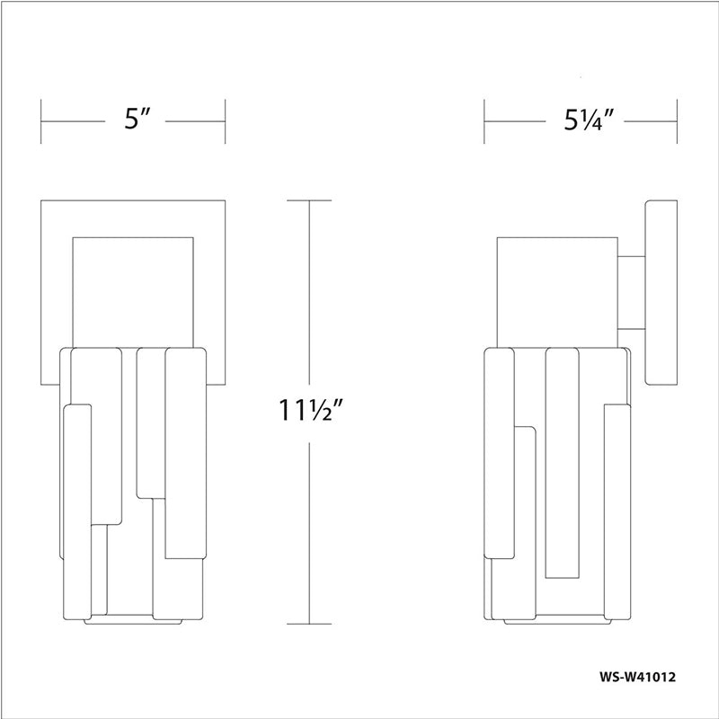 dweLED WS-W41012 Nord 12" Tall LED Outdoor Wall Sconce