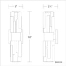 dweLED WS-W41018 Nord 18" Tall LED Outdoor Wall Sconce