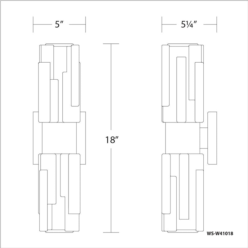 dweLED WS-W41018 Nord 18" Tall LED Outdoor Wall Sconce
