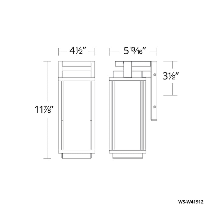 Modern Forms WS-W41912 Two if by Sea 1-lt 12" Tall LED Outdoor Wall Sconces